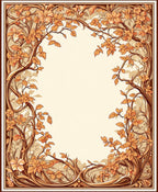 Art Nouveau Floral Vine Design Rug