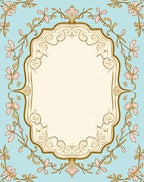 Elegant Floral Swirl Pattern Rug