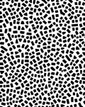 Abstract Scattered Black Tessellation Pattern Rug