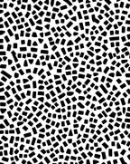 Abstract Scattered Black Tessellation Pattern Rug