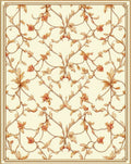 Ornate Floral Vine Pattern Rug