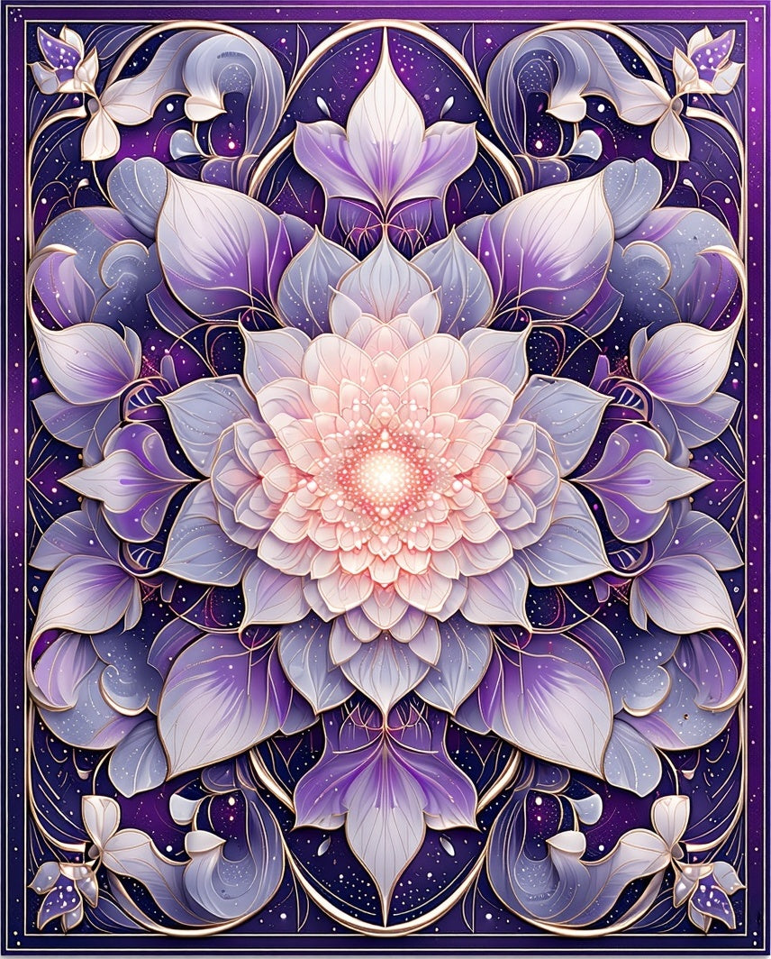 Midnight Bloom Floral Pattern Rug