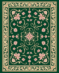 Elegant Pink Floral Botanical Design Rug