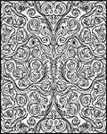 Ornate Floral Vine Pattern Rug