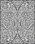 Ornate Floral Vine Pattern Rug