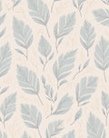 Light Blue Feather Botanical Pattern Rug