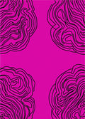 Abstract Swirl Pink Black Design Rug