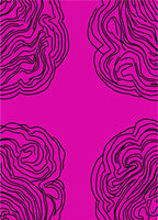 Abstract Swirl Pink Black Design Rug