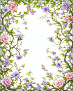 Vibrant Floral Vines Garden Pattern Rug