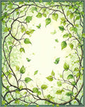 Nature Inspired Spring Branch Design Rug