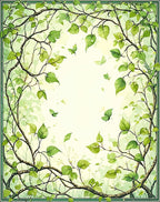Nature Inspired Spring Branch Design Rug