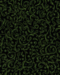 Green Swirls Floral Sketchy Pattern Rug