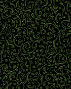Green Swirls Floral Sketchy Pattern Rug