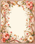 Elegant Floral Swirls and Blooms Rug