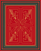 Bold Gold Geometric Symbol Rug