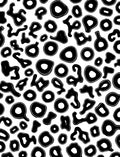 Abstract Black White Amorphous Shapes Rug