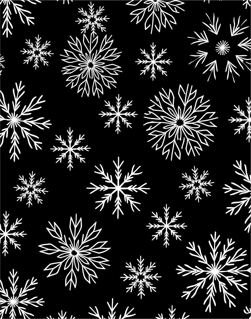 Winter White Snowflake Collage Rug