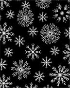 Winter White Snowflake Collage Rug