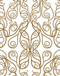 Art Nouveau Swirl Floral Pattern Rug