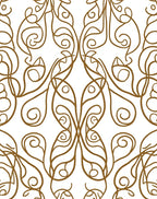Art Nouveau Swirl Floral Pattern Rug