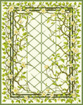 Vining Floral Lace Patterned Rug
