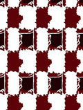 Deep Red and White Checkerboard Rug