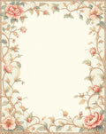 Vintage Floral Vine Design Rug