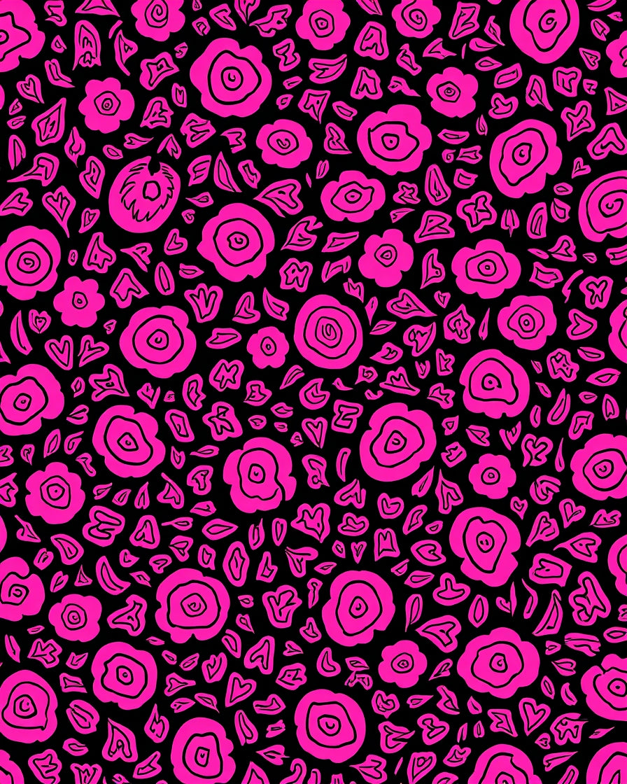 Floral Pattern With Pink Details Rug