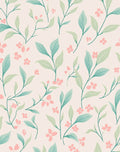 Delicate Floral Branches Pastel Rug