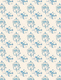Scattered Blue Ribbon Cotton Print Rug