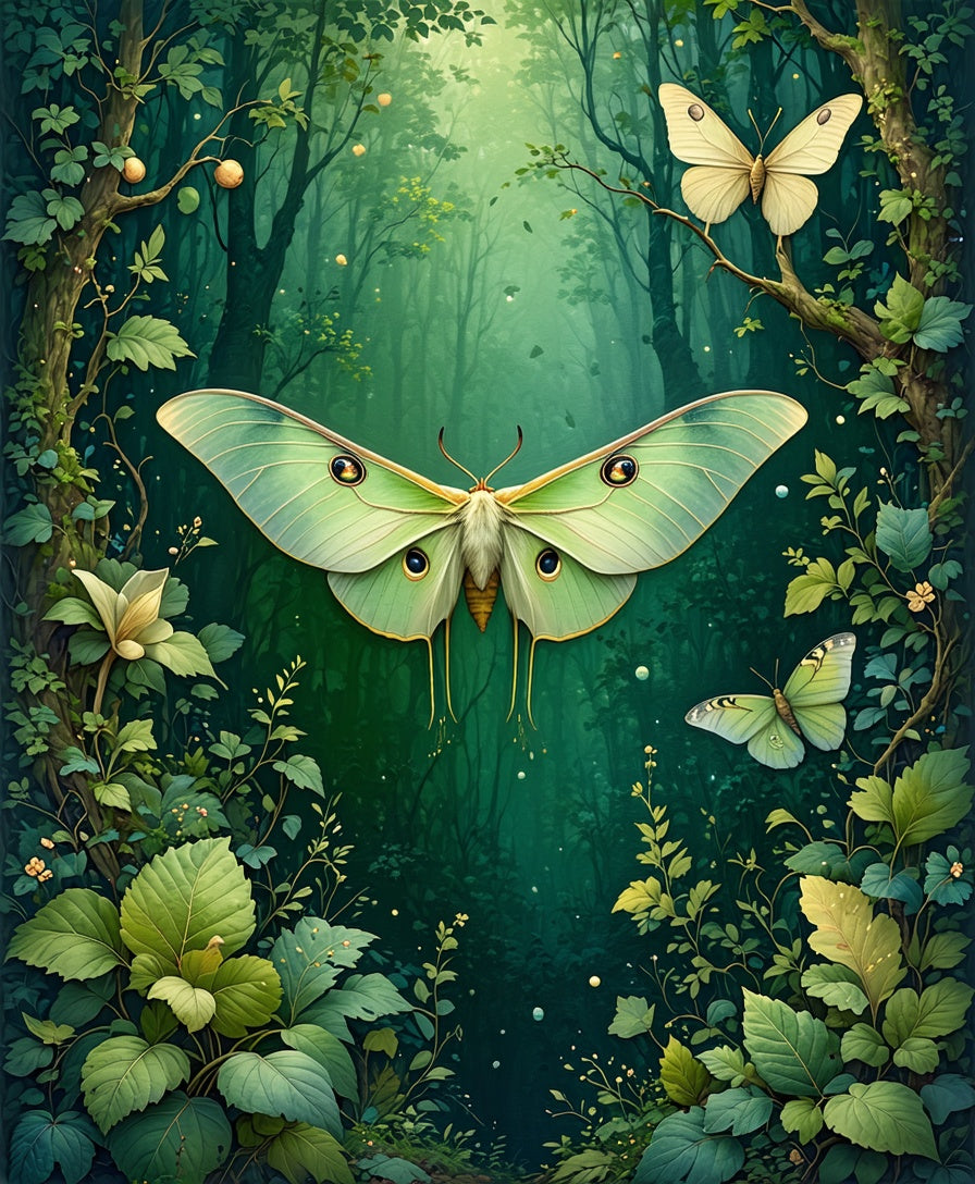 Enchanted Forest Butterfly Foliage Rug