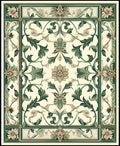 Ornate Floral Vine Pattern Rug