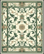 Ornate Floral Vine Pattern Rug