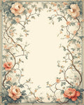 Floral Vine Art Nouveau Rug