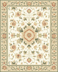 Ornate Floral Medallion Botanical Border Rug