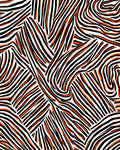 Bold Orange Zebra Stripe Pattern Rug
