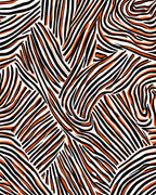 Bold Orange Zebra Stripe Pattern Rug