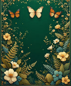 Enchanted Garden Butterfly Floral Pattern Rug