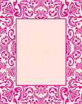 Ornate Pink Abstract Pattern Rug