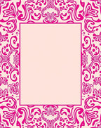 Ornate Pink Abstract Pattern Rug