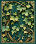 Elegant Botanical Vine Pattern Rug
