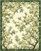 Elegant Floral Vine Pattern Rug