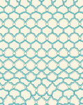 Aqua Arabesque Geometric Pattern Rug