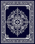 Ornate Floral Mandala Print Rug
