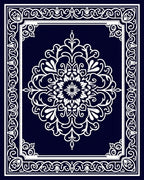 Ornate Floral Mandala Print Rug