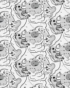 Whimsical Spots and Lines Organic Pattern Rug