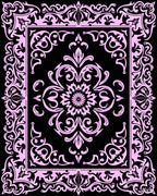 Intricate Floral Scrollwork Pattern Rug