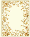 Elegant Floral Vine Motif Rug