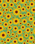 Bold Yellow Sunflower Pattern Rug