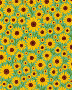 Bold Yellow Sunflower Pattern Rug